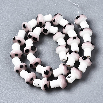Handmade Porcelain Ceramic Beads Strands PORC-T006-05J-1