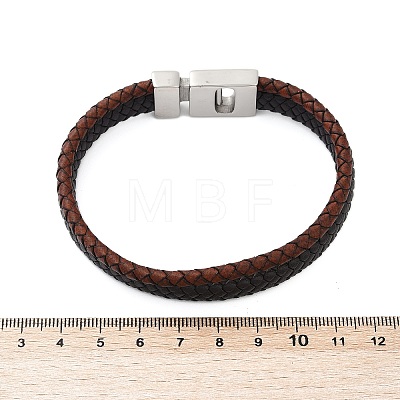 Braided Microfiber Leather Cord Bracelets for Women Men BJEW-D304-17P-03-1