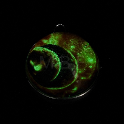 Galaxy Theme Luminous Glass Ball Pendants GLAA-D021-01P-06-1