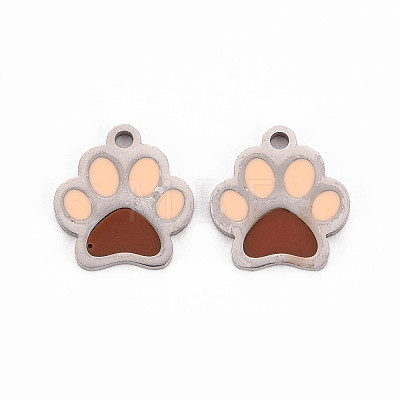 304 Stainless Steel Enamel Charms STAS-Q242-036C-1