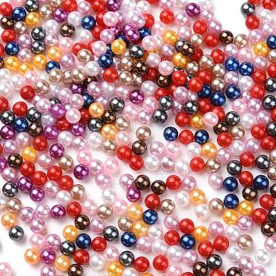 Imitation Pearl Acrylic Beads OACR-S011-4mm-ZM-1