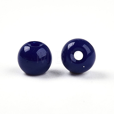 Opaque Solid Color Glass Beads GLAA-N007-4mm-A06-1