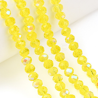 Electroplate Glass Beads Strands EGLA-A034-T1mm-L28-1