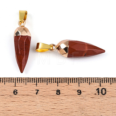 Natural Red Jasper Pendants G-N345-01E-1