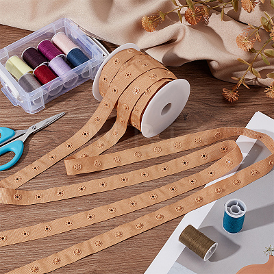 10 Yards Polyester Sewing Snap Button Tape DIY-OC0012-96A-1