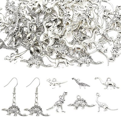 60Pcs 6 Styles Tibetan Style Alloy Pendants FIND-YW0011-71-1
