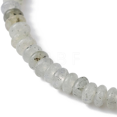 Natural White Labradorite Rondelle Beaded Stretch Bracelets BJEW-JB09980-04-1