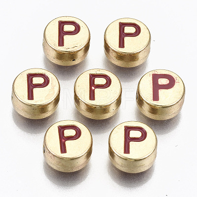 Alloy Enamel Beads ENAM-S122-029P-RS-1