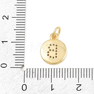 Brass Micro Pave Clear Cubic Zirconia Charms CU-CBA56CE-12G-B-1