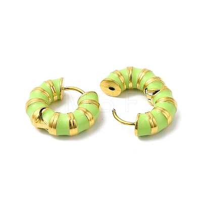 Enamel Round Hoop Earrings EJEW-Q704-05G-07-1