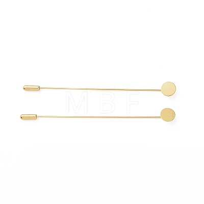 Brass Lapel Pin Base Settings X-KK-I693-02E-G-1