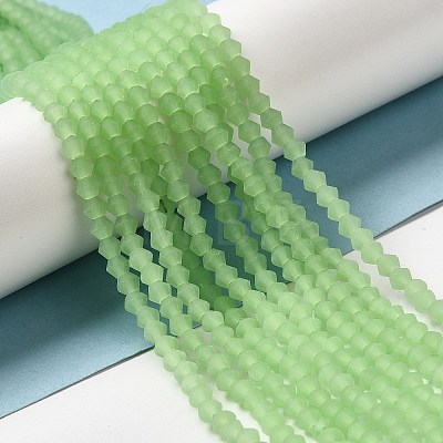 Imitation Jade Frosted Glass Bead Strands X1-GLAA-F029-JM4mm-B01-1