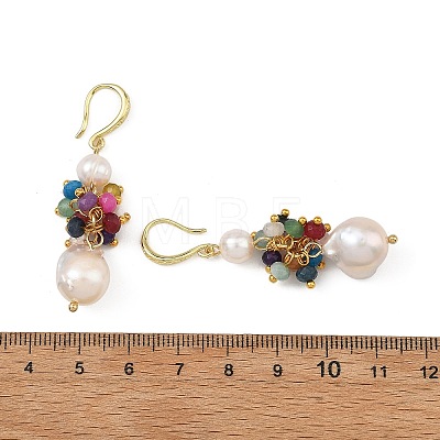 Natural Malaysia Jade & Natural Baroque Pearl Keshi Pearl Dangle Earrings EJEW-JE07410-1