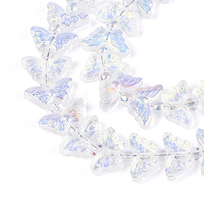 Transparency Electroplate Glass Beads Strands GLAA-T023-39A-01-1