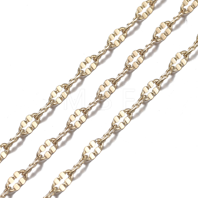 Real 18K Gold Plated Brass Dapped Chains CHC-R126-09G-1