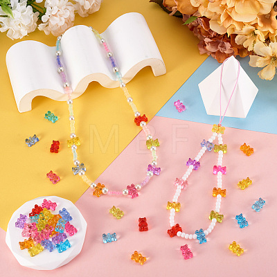  200Pcs Transparent Acrylic Beads MACR-TA0001-36-1