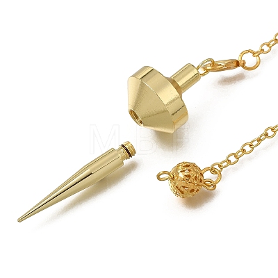 Brass Pointed Dowsing Pendulums with Chain KK-CBA168E-01-1