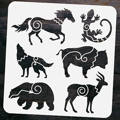PET Hollow Out Drawing Painting Stencils DIY-WH0391-0303-1