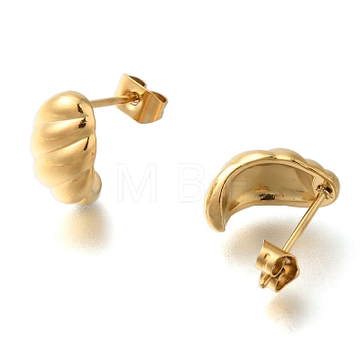 Ion Plating(IP) 304 Stainless Stell Studs Earring EJEW-H008-02G-1