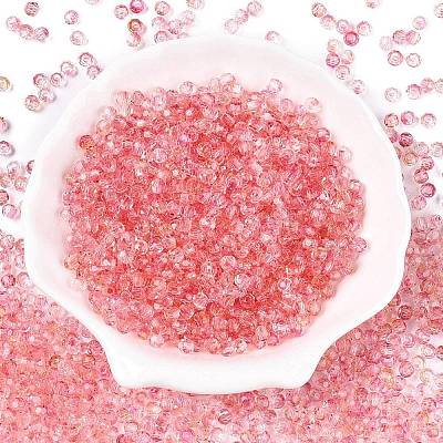 Baking Paint Electroplate Transparent Glass Seed Beads SEED-N006-07C-1