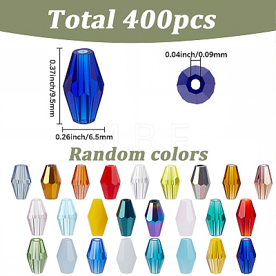 400Pcs 2 Bags Electroplate Glass Beads GLAA-SC0003-36B-1