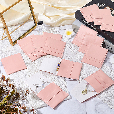 Square PU Leather Jewelry Flip Pouches PAAG-CL0001-02A-1