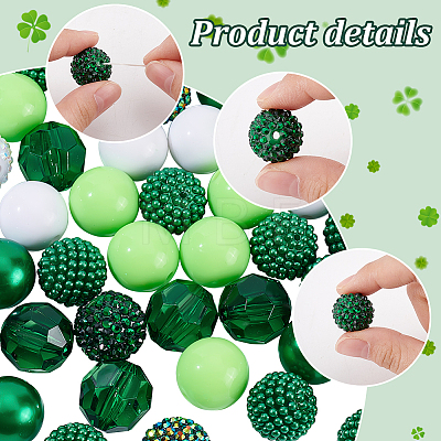   Mixed Style Acrylic Beads MACR-PH0001-67-1