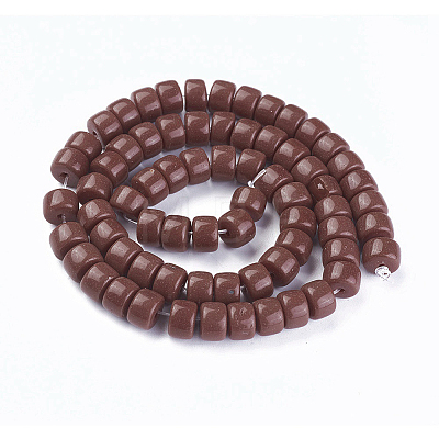 Opaque Solid Color Glass Beads Strands X-GLAA-A036-I15-1