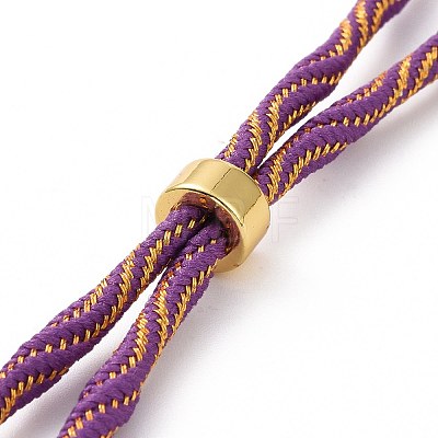 Nylon Cord Silder Bracelets MAK-C003-03G-15-1