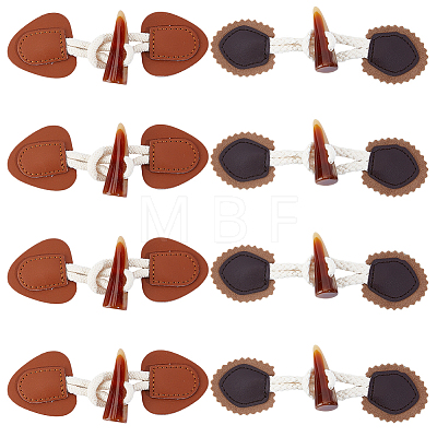 8Pcs 2 Styles Resin Button BUTT-GF0004-34-1