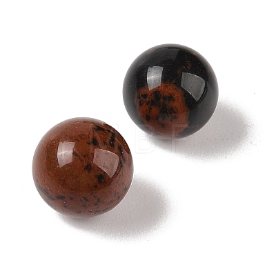 Natural Mahogany Obsidian No Hole Sphere Beads G-K353-04A-24-1