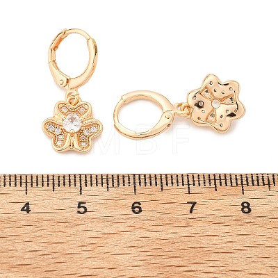 Brass Micro Pave Clear Cubic Zirconia Hoop Earrings for Women EJEW-G428-24G-01-1