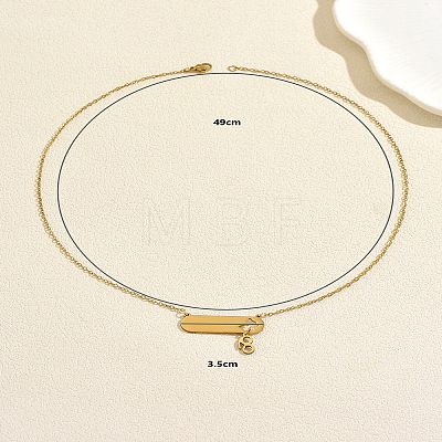 201 Stainless Steel Oval Tag Hollow Butterfly Infinity Symbol Pendant Necklaces for Women KK1320-1