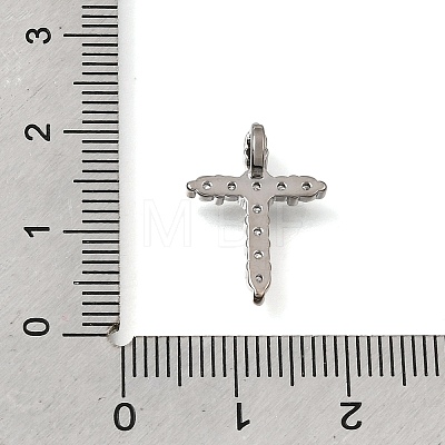 Brass Micro Pave Clear Cubic Zirconia Pendants CU-CBA9883-05C-P-1