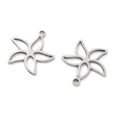 Hollow 201 Stainless Steel Pendants STAS-F337-10G-P-1