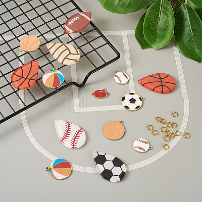 DIY Sports Themed Pendants Jewelry Making Finding Kits DIY-PJ0001-35-1