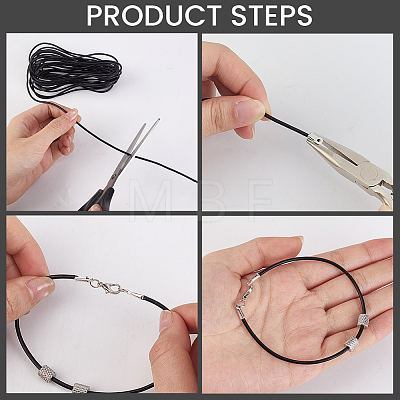 DIY Cowhide Cord Necklaces Bracelets Making Kits DIY-CL0002-47-1
