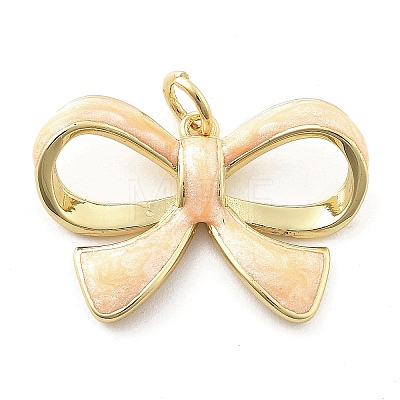 Brass Enamel Pendants KK-Q029-05G-04-1