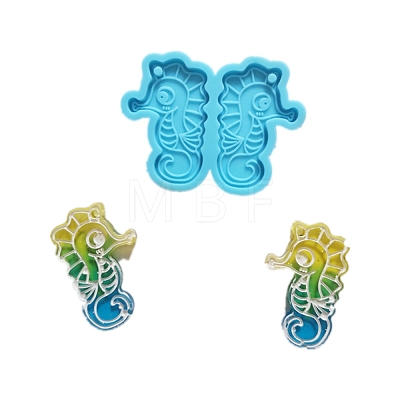 Sea Horse Shape Pendant Silicone Molds DIY-M034-03-1