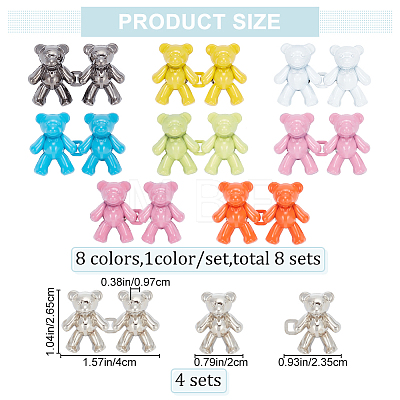 12 Sets 9 Colors Zinc Alloy Button Pins for Jeans FIND-CP0001-44-1