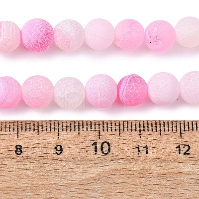 Natural Crackle Agate Beads Strands G-G055-8mm-1-1
