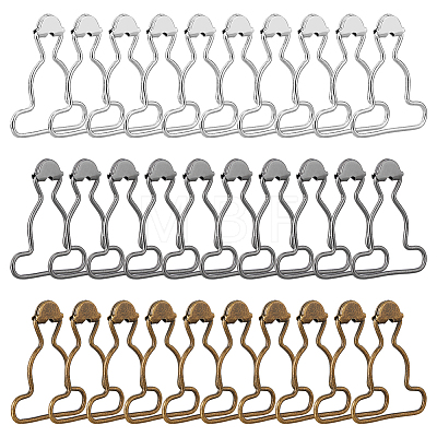 DICOSMETIC 30Pcs 3 Colors Adjustable Iron Belt Strap Buckles FIND-DC0004-66-1