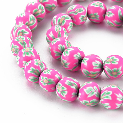 Handmade Polymer Clay Beads Strands CLAY-N008-055-01-1