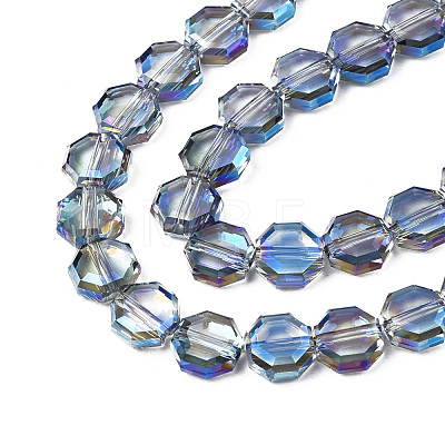 Electroplate Translucent Glass Beads Strands EGLA-N002-27-D03-1