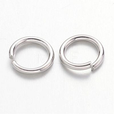 Platinum Plated Brass Round Open Jump Rings for Jewelry DIY X-JRC7mm-NF-1