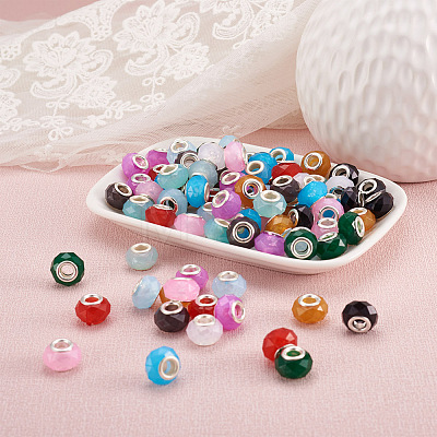 Mega Pet 110Pcs 11 Colors Resin European Beads RPDL-MP0001-01-1