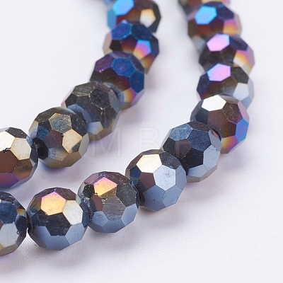 Electroplate Glass Beads Strands EGLA-J042-6mm-AB01-1