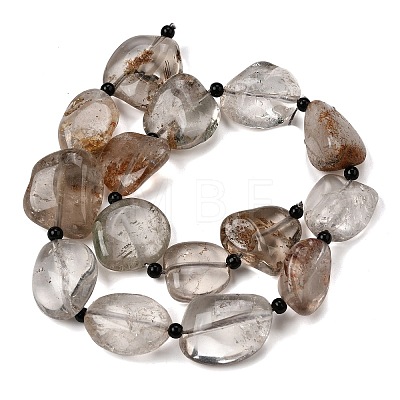 Natural Lodolite Quartz Beads Strands G-F820-M01-04-1
