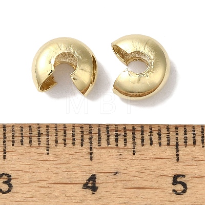 Brass Crimp Bead Cover KK-K383-07A-G-1