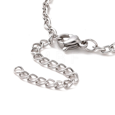 304 Stainless Steel Cable Chain Bracelet for Men Women BJEW-E031-01P-08-1